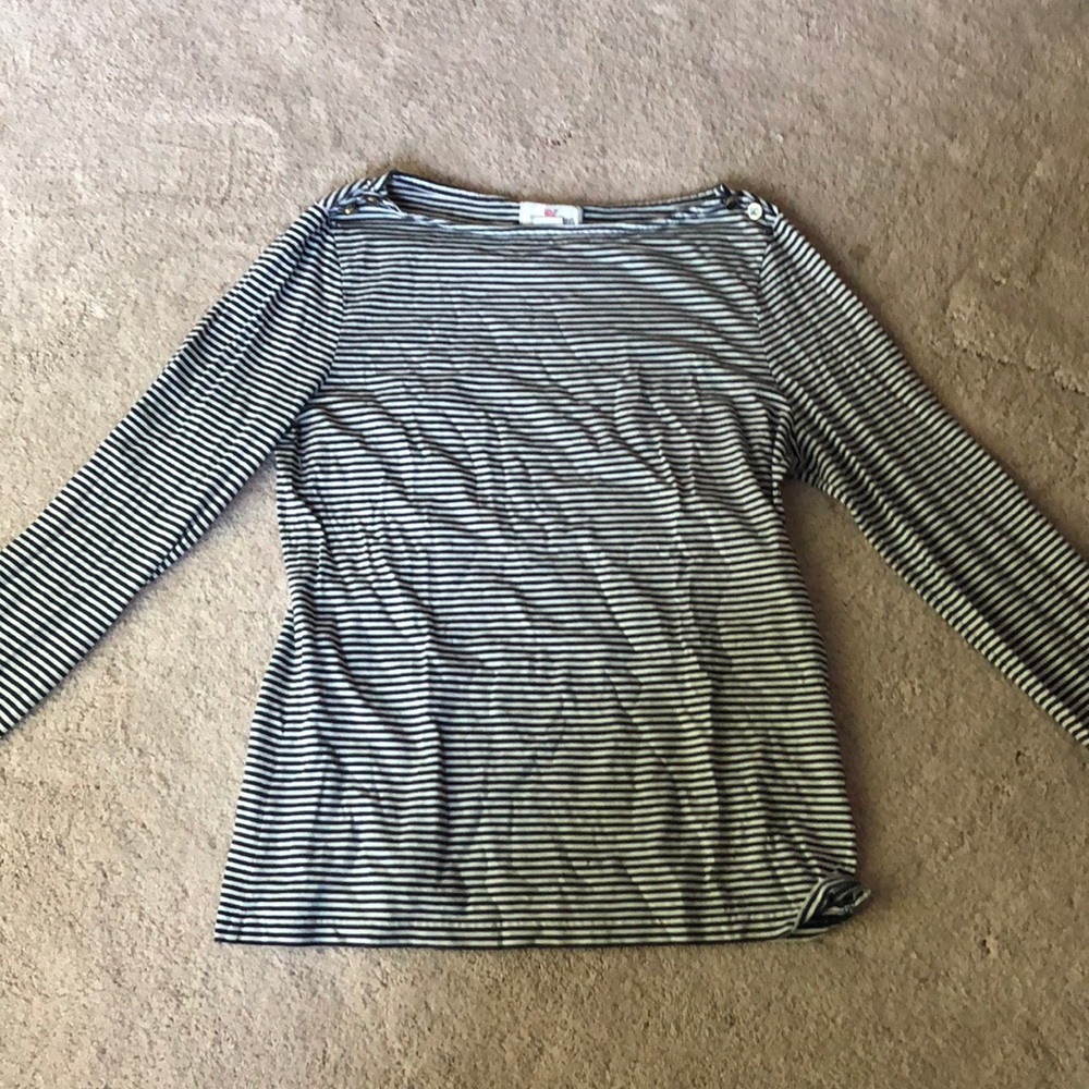 Navy and White Vineyard Vines Long Sleeve